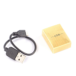 Зажигалка электронная с накладкой из натурального камня Содалит и с USB проводом для зарядки Stone Lighters варинант исполнения - 4 | Loft Concept в Волгограде