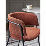 Стул полукруглый мягкий с буклированной обивкой Chair with Boucle Upholstery варинант исполнения - 6 | Loft Concept в Волгограде