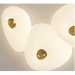 Потолочный светильник с тремя овальными матовыми плафонами TRIDalmen варинант исполнения - 4 | Loft Concept в Волгограде