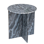 Столик кофейный с столешницей из черного мрамора Compact Black Marble Table варинант исполнения - 2 | Loft Concept в Волгограде