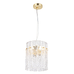 Подвесной светильник цилиндрической формы с текстурными стеклянными элементами Textured Glass Chandelier варинант исполнения - 2 | Loft Concept в Волгограде