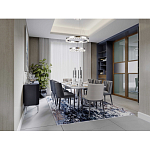 Люстра с двумя кольцами цвета хром и прозрачными хрустальными шарами по периметру Sacramento Transparent Balls Chandelier варинант исполнения - 11 | Loft Concept в Волгограде