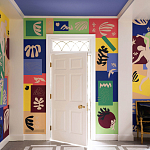 Обои ручная роспись в стиле Арт-деко Jazz Special Colourway on dyed silk with embroidery варинант исполнения - 2 | Loft Concept в Волгограде