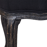 Кресло низкое в стиле прованс Черный Лен Louis French Armchair  варинант исполнения - 4 | Loft Concept в Волгограде