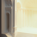 Встраиваемый в стену гипсовый светильник под покраску с арками и рельефными колоннами Antiquity Athena варинант исполнения - 9 | Loft Concept в Волгограде