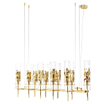 Люстра подвесная прямоугольная с 10-ю цилиндрическими плафонами LIAISON варинант исполнения - 1 | Loft Concept в Волгограде