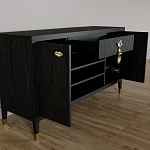 Комод-буфет Elsa Dreams Black с открытыми полками   варинант исполнения - 5 | Loft Concept в Волгограде