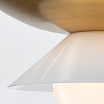 Подвесной светильник латунного цвета с конусовидным белым плафоном Quintiesse варинант исполнения - 10 | Loft Concept в Волгограде