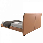 Кровать двуспальная коричневая из экокожи Modern Look варинант исполнения - 4 | Loft Concept в Волгограде