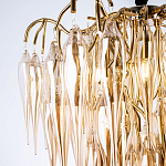 Люстра со стеклянными подвесками янтарного цвета Ambre Glass Chandelier 70 варинант исполнения - 2 | Loft Concept в Волгограде