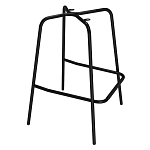 Барный стул со спинкой и подлокотниками на 4-х металлических ножках Douglas Rhombus Серый Велюр варинант исполнения - 5 | Loft Concept в Волгограде