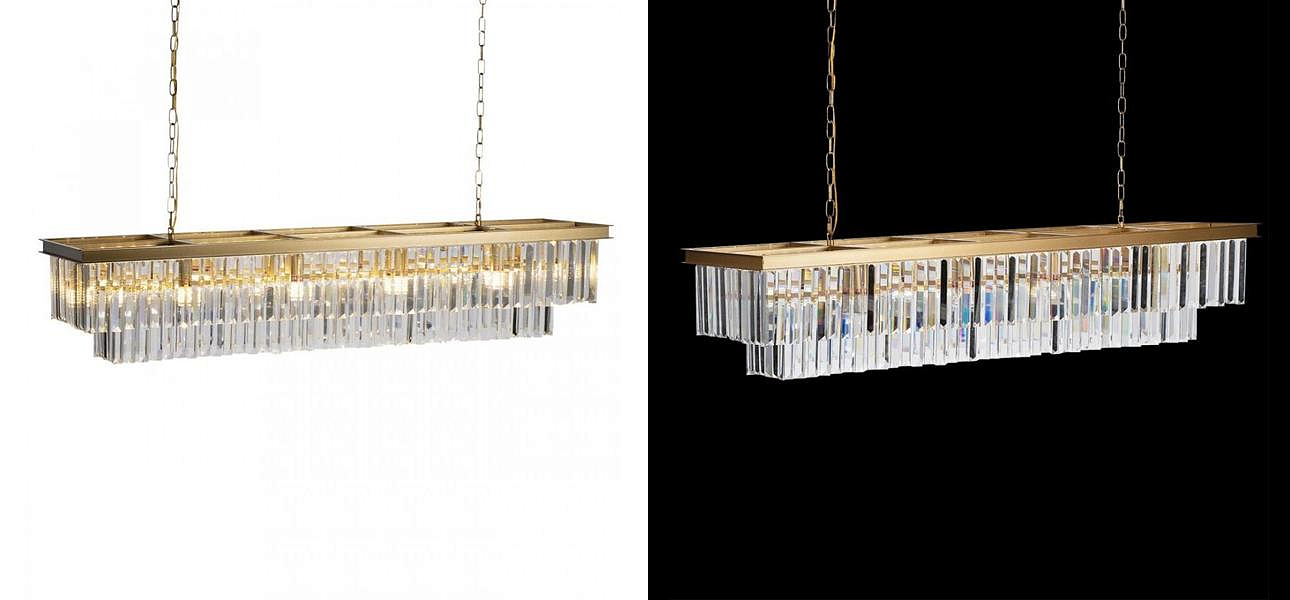 Прямоугольная Люстра RH 1920s Odeon GOLD iron Прозрачное Стекло Длина 120 см Прямоугольная Люстра RH 1920s Odeon GOLD iron Прозрачное Стекло Длина 120 см - Loft-Concept в Волгограде