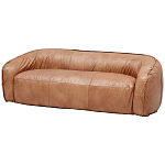 Трехместный диван с кожаной обивкой коричневый Coste Leather Sofa варинант исполнения - 2 | Loft Concept в Волгограде