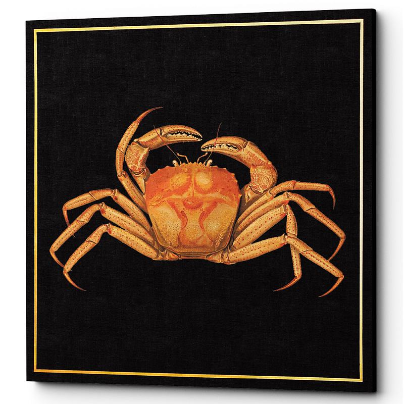 Постер Running Crab Poster Черный Оранжевый в Волгограде | Loft Concept 
