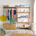 Корзина для белья из ткани букле Boucle Organizers Round варинант исполнения - 3 | Loft Concept в Волгограде