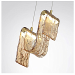 Подвесной светильник волнистой формы из фактурного стекла Wave варинант исполнения - 5 | Loft Concept в Волгограде