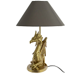 Настольная лампа с абажуром Дракон Golden Dragon Lamp Brown варинант исполнения - 3 | Loft Concept в Волгограде