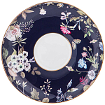 Чайный сервиз из фарфора темно-синий с рисунком цветов на 6 персон 14 предметов 300 мл Garden Whisper Porcelain Set  варинант исполнения - 3 | Loft Concept в Волгограде