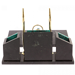 Настольный письменный набор из змеевика с часами Successful Leader варинант исполнения - 3 | Loft Concept в Волгограде