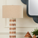 Настольная лампа с узором вдоль колоннообразного основания Brick Surface варинант исполнения - 4 | Loft Concept в Волгограде