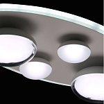 Потолочный светильник овальной формы белого цвета с 4-мя лампами Lunar Pebbles варинант исполнения - 9 | Loft Concept в Волгограде