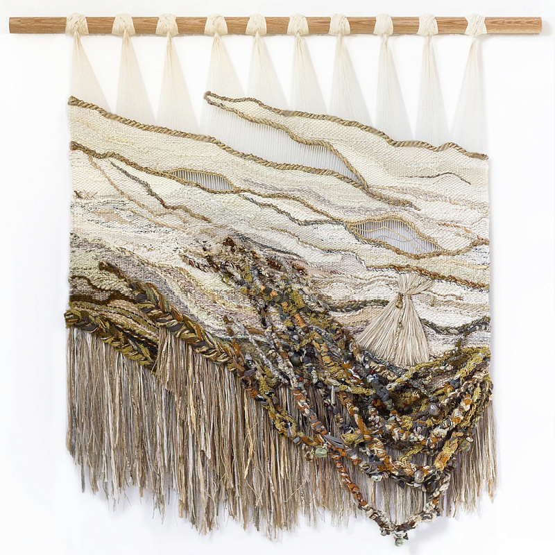 Большой Гобелен ручная работа Wabi-Sabi I Коричневый Бежевый в Волгограде | Loft Concept 