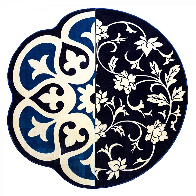 Ковер Seletti Hybrid Andria Синий Белый в Волгограде | Loft Concept 