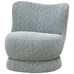Дизайнерское мягкое кресло без подлокотников в голубой пестрой обивке Roux Armchair варинант исполнения - 1 | Loft Concept в Волгограде