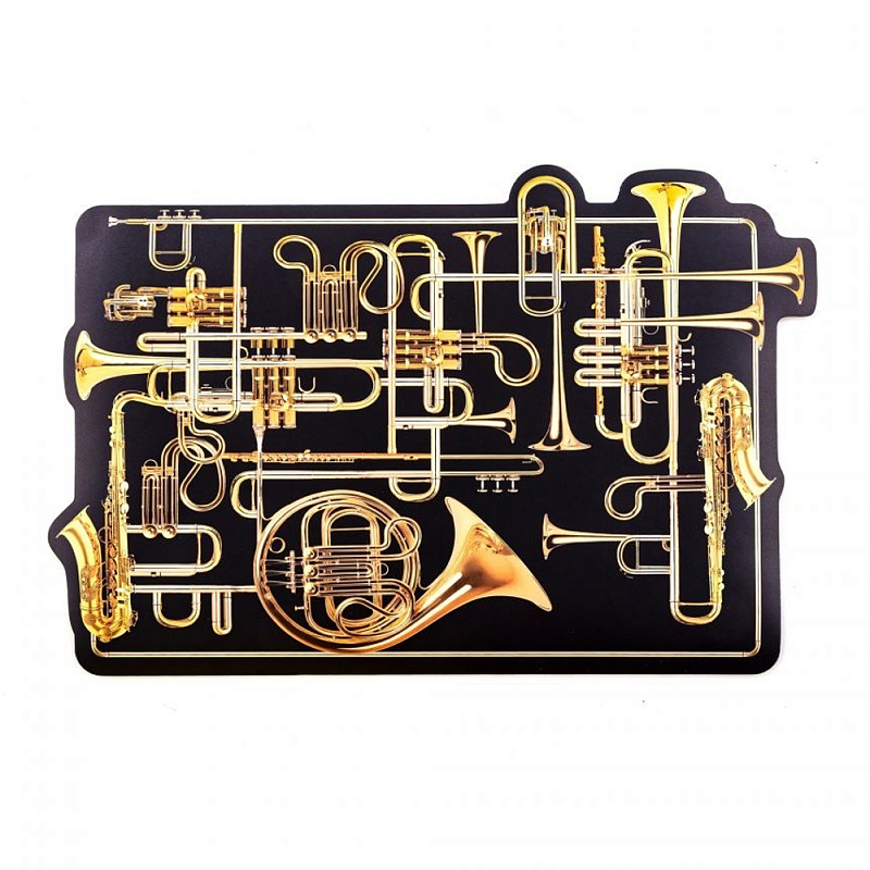 Салфетка под приборы Seletti Trumpets Черный Золотой Салфетка под приборы Seletti Trumpets Черный Золотой в Волгограде | Loft Concept