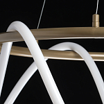 Люстра подвесная круглая золотого цвета с белыми изогнутыми световыми линиями Luke Lampco Tracer Lamp варинант исполнения - 10 | Loft Concept в Волгограде