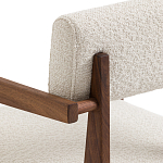 Кресло обеденное Alcove White Boucle из массива ореха варинант исполнения - 6 | Loft Concept в Волгограде