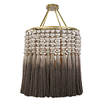 Люстра плетеная с кисточками на золотистом каркасе Boho Tassel Chandelier варинант исполнения - 2 | Loft Concept в Волгограде