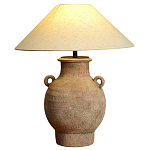 Настольная лампа керамическая с ручками и тканевым абажуром Eastern Tale варинант исполнения - 2 | Loft Concept в Волгограде