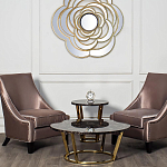 Стол журнальный коричневый на золотом основании Symphony of the Earth варинант исполнения - 2 | Loft Concept в Волгограде