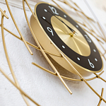 Часы настенные из металла с чёрным циферблатом Current Time варинант исполнения - 3 | Loft Concept в Волгограде