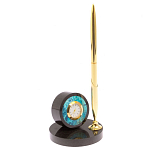 Часы настольные с ручкой из натурального камня Stone Clock варинант исполнения - 2 | Loft Concept в Волгограде