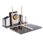 Настольный письменный набор из мрамора и змеевика с гербом России Marble Accessory варинант исполнения - 2 | Loft Concept в Волгограде