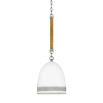 Подвесной светильник белый колоколообразный с декоративной обмоткой из веревки Hinkley варинант исполнения - 1 | Loft Concept в Волгограде