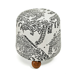 Пуф Wakonda с Круглыми ножками Черно-Белый орнамент варинант исполнения - 2 | Loft Concept в Волгограде