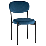 Стул с круглым сиденьем на металлическом основании ALFIE CHAIR Blue варинант исполнения - 1 | Loft Concept в Волгограде