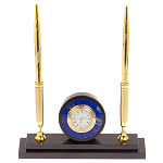 Часы настольные с двумя ручками из натурального камня Stone Clock варинант исполнения - 4 | Loft Concept в Волгограде