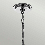 Люстра круглая цвета хром с вертикальными стеклянными трубками и круглыми подвесками Kichler варинант исполнения - 3 | Loft Concept в Волгограде