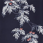 Обои ручная роспись Silk Tree Special Colourway on Empire Blue dyed silk варинант исполнения - 1 | Loft Concept в Волгограде