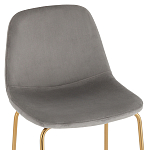 Барный стул на золотистых ножках VENDRAMIN Grey варинант исполнения - 6 | Loft Concept в Волгограде