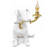 Настольная лампа в виде щенка Puppy White Table Lamp варинант исполнения - 1 | Loft Concept в Волгограде