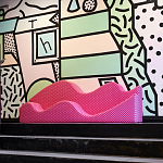 Дизайнерский модульный диван волнистой формы с цветным принтом Poltronova Superonda Sofa варинант исполнения - 13 | Loft Concept в Волгограде