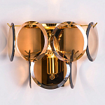 Бра с круглыми стеклянными подвесками Cardiel Amber Glass Wall Lamp варинант исполнения - 2 | Loft Concept в Волгограде