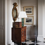 Настольная лампа на основании из зеленого мрамора с белым абажуром Noelia Green варинант исполнения - 5 | Loft Concept в Волгограде