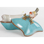 Фарфоровая шкатулка с птицей Eden Garden Blue варинант исполнения - 5 | Loft Concept в Волгограде