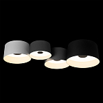 Потолочный светильник с 4-мя цилиндрическими абажурами белого серого и черного цвета Urban Dome варинант исполнения - 2 | Loft Concept в Волгограде